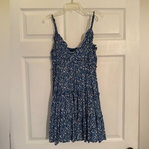 Lulu's Blue Floral Mini Dress